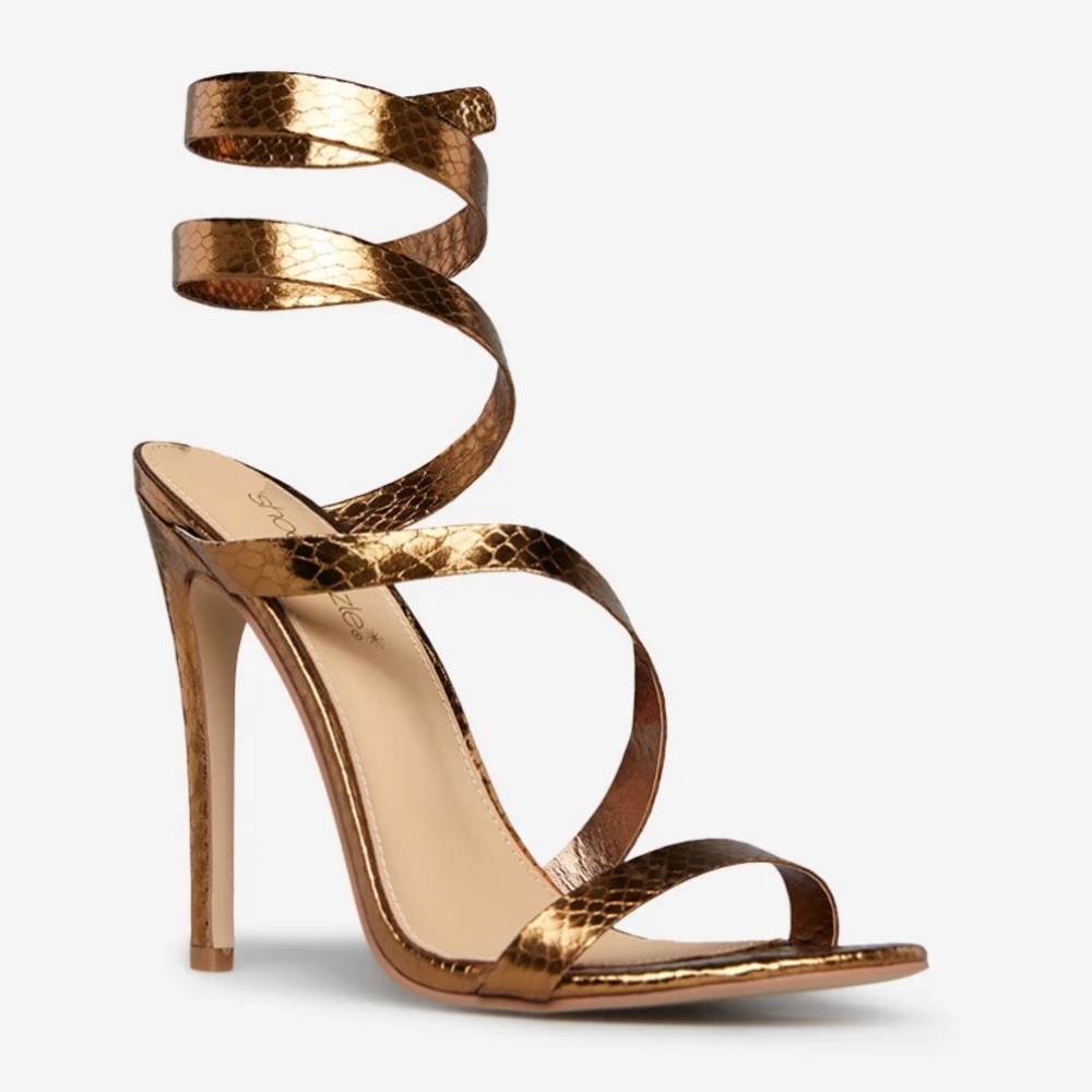 BRONZE: Ronja Strappy Heeled Sandal